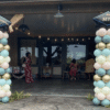 Graduation cap balloon columns